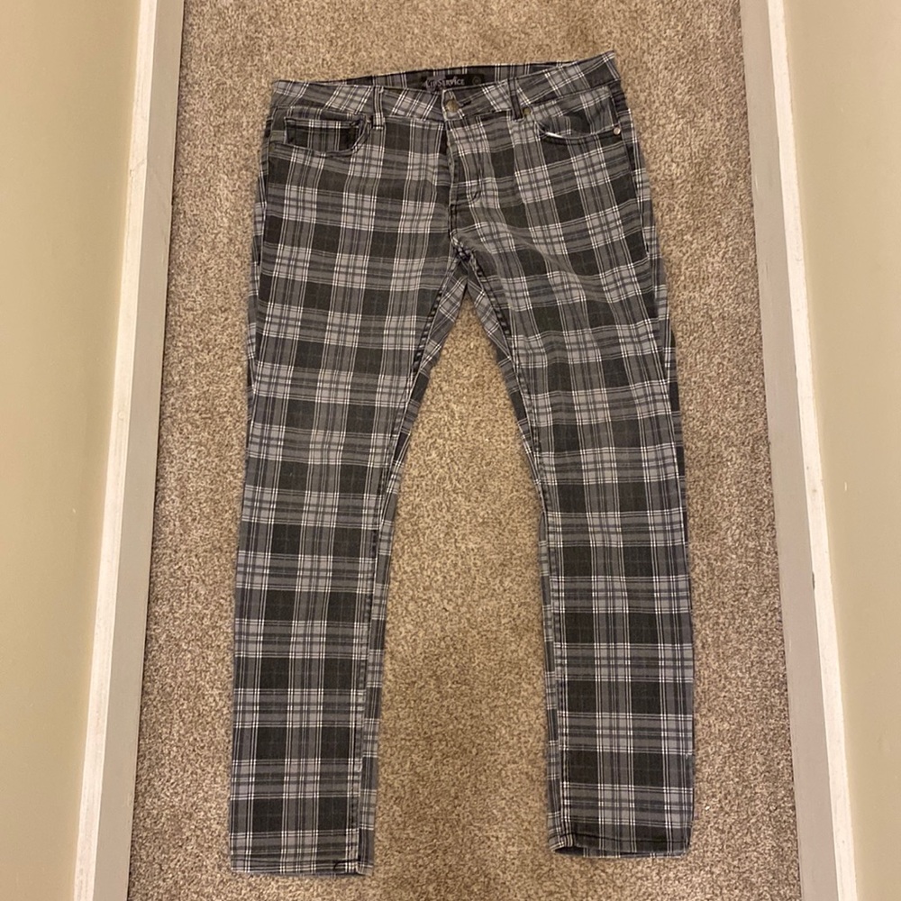 Lip Service alternative goth rocker pants .